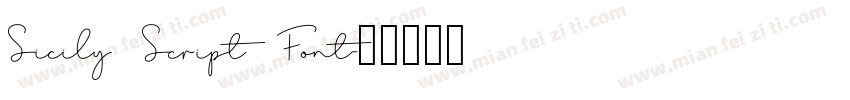 Sicily Script Font字体转换